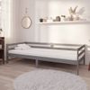 Sofá Cama Con Colchón Madera De Pino Maciza Gris 90x200 Cm