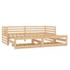 Sofá Cama Extraíble Madera Maciza De Pino 2x(90x200) Cm