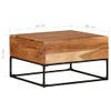 Mesa De Centro Madera De Acacia Maciza 68x68x41 Cm Marrón