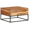 Mesa De Centro Madera De Acacia Maciza 68x68x41 Cm Marrón