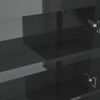 Armario De Baño Con Espejo Mdf Gris Brillante 80x15x60 Cm