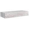 Estante De Pared Con Cajón 2 Uds Mdf Gris Hormigón 60x23,5x10cm