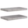 Estantes Flotantes Pared 2 Uds Mdf Gris Hormigón 50x23x3,8 Cm