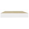 Estantes Flotantes Pared 4 Uds Mdf Roble Y Blanco 50x23x3,8 Cm Marrón