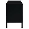 Mueble Para El Televisor Acero Y Vidrio Negro 90x30x44 Cm