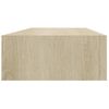 Estantes De Pared Con Cajón 2 Uds Mdf Roble 60x23,5x10 Cm Marrón