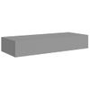 Estantes De Pared Con Cajón 2 Uds Mdf Gris 60x23,5x10 Cm