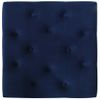 Taburete De Terciopelo Azul Marino 60x60x36 Cm