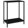 Mesa De Consola Negro Vidrio Templado 60x35x75 Cm