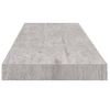 Estantes Flotantes Pared 4 Uds Mdf Gris Hormigón 80x23,5x3,8 Cm