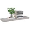 Estante Flotante Pared 2 Uds Mdf Gris Hormigón 80x23,5x3,8 Cm