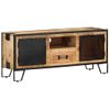 Mueble Para Tv De Madera Maciza De Mango Rugosa 110x31x46 Cm Multicolor