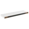 Estante Flotante De Pared Mdf Roble Y Blanco 80x23,5x3,8 Cm Marrón