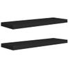 Estantes Flotantes De Pared 2 Uds Mdf Negro 80x23,5x3,8 Cm