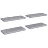 Estantes Flotantes De Pared 4 Uds Mdf Gris 60x23,5x3,8 Cm