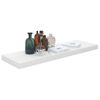 Estante Flotante De Pared Blanco Brillante Mdf 80x23,5x3,8 Cm