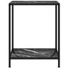 Mesa De Consola Negro Vidrio Templado 60x35x75 Cm