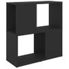 Librería De Madera Contrachapada Negro 60x24x63 Cm