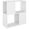 Estantería Librería Madera Contrachapada Blanco 60x24x63 Cm