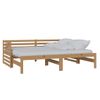 Sofá Cama Extraíble Madera De Pino Marrón Miel 2x(90x200) Cm