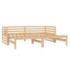 Sofá Cama Extraíble Madera Maciza De Pino 2x(90x200) Cm Marrón