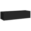 Mueble Para Tv Madera Contrachapada Negro 100x24x32 Cm