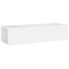 Mueble Para Tv Madera Contrachapada Blanco 100x24x32 Cm