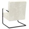 Silla Voladiza De Terciopelo Blanco Crema