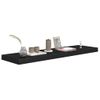 Estante Flotante De Pared Mdf Negro 90x23,5x3,8 Cm