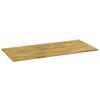 Tablero De Mesa Rectangular Madera Maciza Roble 23 Mm 100x60 Cm Marrón