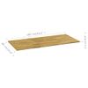 Tablero De Mesa Rectangular Madera Maciza Roble 23 Mm 100x60 Cm Marrón