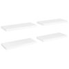 Estante Flotante De Pared 4 Uds Mdf Blanco 60x23,5x3,8 Cm