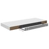 Estante Flotante De Pared Mdf Blanco 60x23,5x3,8 Cm