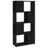 Librería Separador Madera Contrachapada Negro 60x24x124,5 Cm