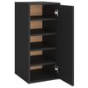 Mueble Zapatero De Madera Contrachapada Negro 32x35x70 Cm