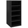 Muebles Zapateros 2 Uds Contrachapado Negro Brillo 31,5x35x70cm