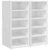 Muebles Zapateros 2 Uds Contrachapada Blanco 31,5x35x70 Cm