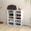 Muebles Zapateros 2 Uds Contrachapada Blanco 31,5x35x70 Cm