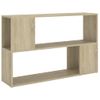 Librería De Madera Contrachapada Roble Sonoma 100x24x63 Cm Marrón