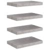 Estantes Flotantes De Pared 4 Uds Gris Mdf 40x23x3,8 Cm