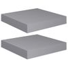 Estantes Flotantes De Pared 2 Uds Mdf Gris 23x23,5x3,8 Cm