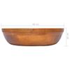 Lavabo De Madera Maciza De Teca Φ40x10 Cm Marrón