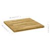 Tablero De Mesa Cuadrado Madera Maciza De Roble 44 Mm 80x80 Cm Marrón