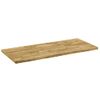 Tablero De Mesa Rectangular Madera Maciza Roble 44 Mm 100x60 Cm Marrón