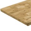 Tablero De Mesa Rectangular Madera Maciza Roble 44 Mm 100x60 Cm Marrón