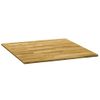 Tablero De Mesa Cuadrado Madera Maciza De Roble 23 Mm 80x80 Cm Marrón