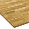 Tablero De Mesa Cuadrado Madera Maciza De Roble 23 Mm 80x80 Cm Marrón