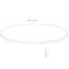 Tablero De Mesa Redondo Mdf 800x18 Mm Beige