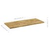 Tablero De Mesa Rectangular Madera Maciza Roble 44 Mm 120x60 Cm Marrón