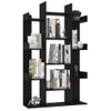 Librería De Madera Contrachapada Negro 86x25,5x140 Cm